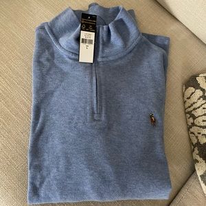 Polo Ralph Lauren Heather Gray Quarter-Zip Sweater
